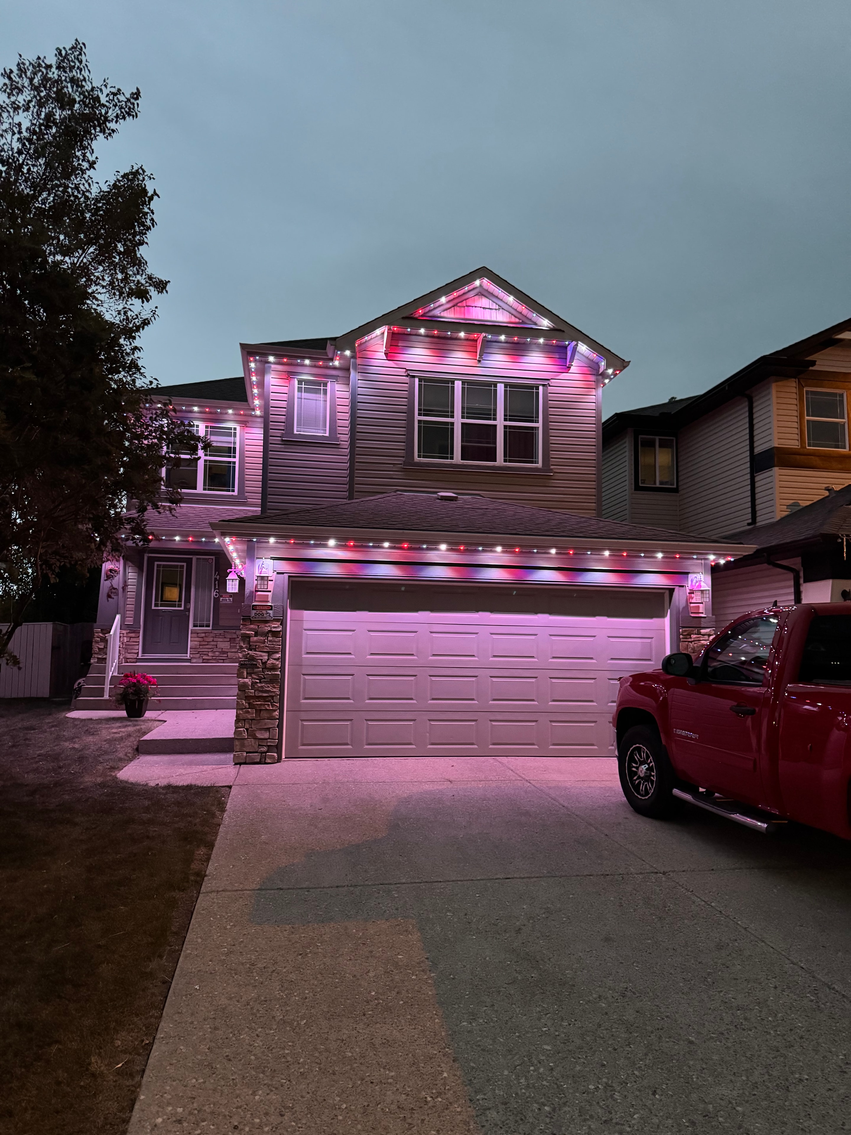 Permanent LED lighting installation at 416 Morningside Crescent